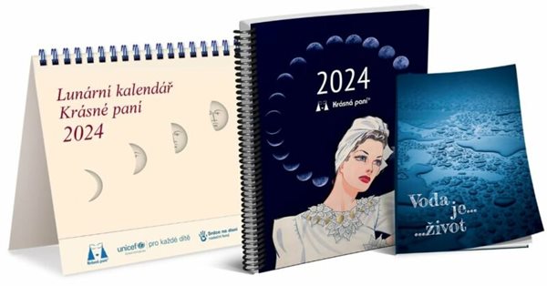 Lunární kalendář Krásné paní s publikací 2024