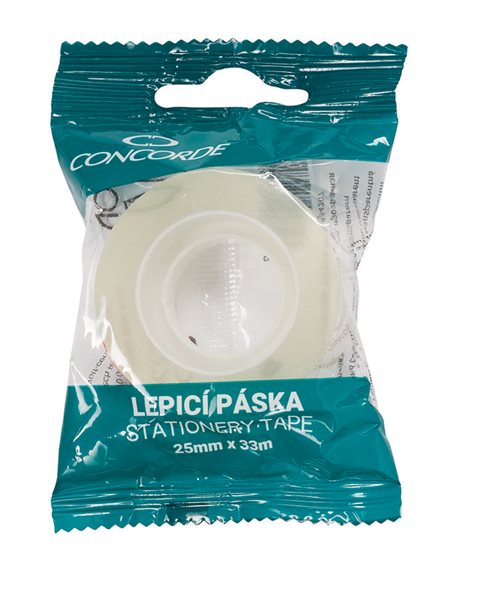 CONCORDE Lepicí páska transparentní 25 mm × 33 m