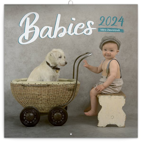 Kalendář nástěnný 2024 poznámkový 30 × 30 cm - Babies – Věra Zlevorová