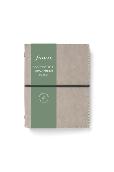 Kroužkový diář 2024 Filofax Eco Essentials kapesní - ash grey