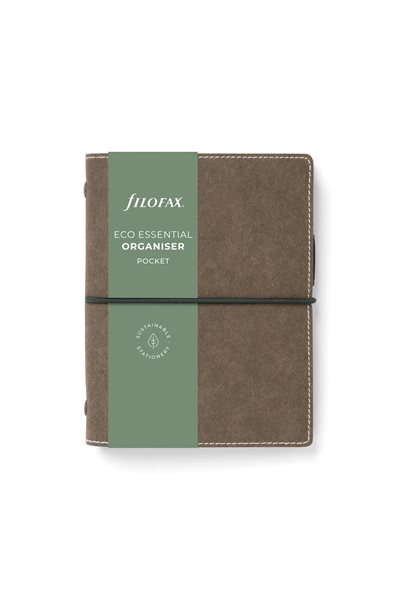 Kroužkový diář 2024 Filofax Eco Essentials kapesní - dark walnut