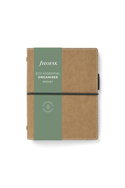 Kroužkový diář 2024 Filofax Eco Essentials kapesní - golden oak