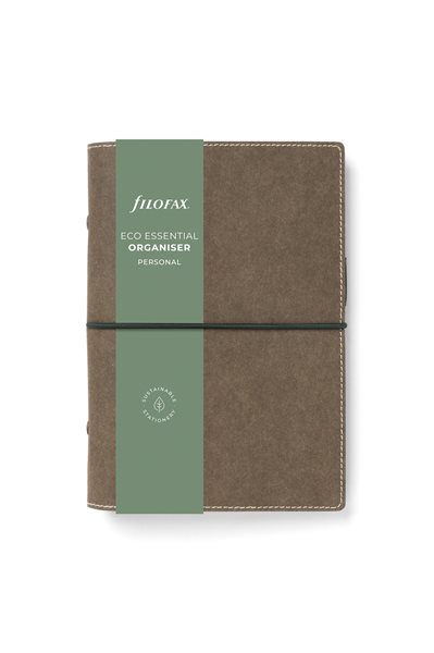 Kroužkový diář 2024 Filofax Eco Essentials osobní - dark walnut