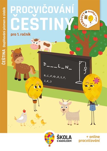 Procvičování češtiny pro 1. ročník - Doplňování písmen a slabik - 148 x 210 mm