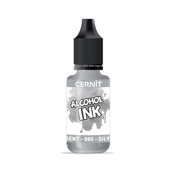 Alkoholový inkoust CERNIT 20 ml - stříbrný