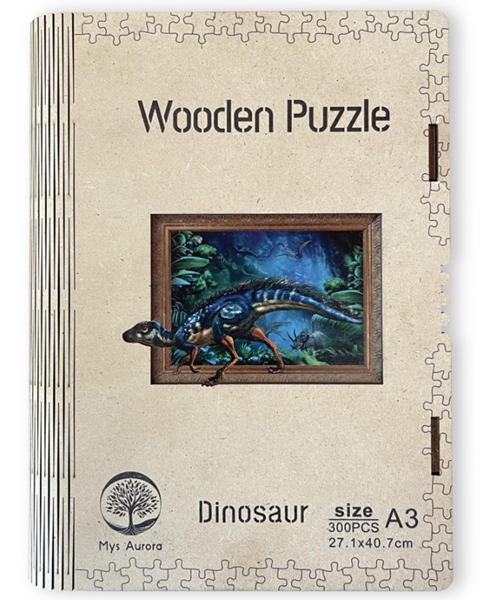 Dřevěné puzzle WOODEN dinosaurus - 300 dílků