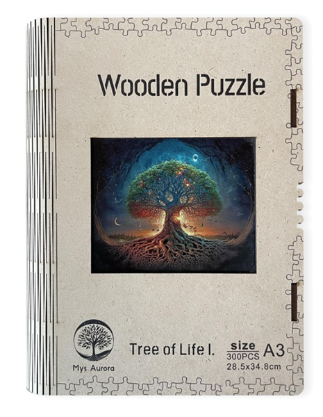 Dřevěné puzzle WOODEN strom života I. - 300 dílků