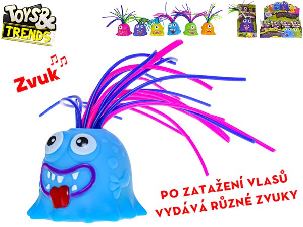 Toys&Trends Brainboooom příšerka 6 cm na baterie dlouhé vlasy se zvukem
