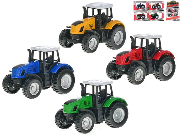 Traktor 8 cm kovový na zpětný chod
