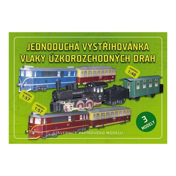 Vlaky úzkorozchodných drah - Jednoduchá vystřihovánka - neuveden