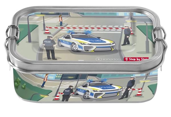 Krabička na svačinu z nerezové oceli - Police Car Cody