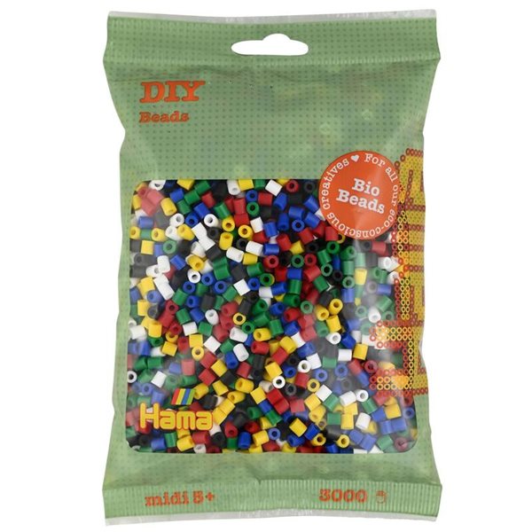 HAMA BIO zažehlovací korálky MIDI 3000 - mix 6 barev