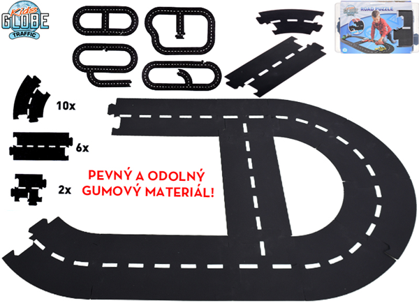 Kids Globe Traffic autodráha gumová obvod 307