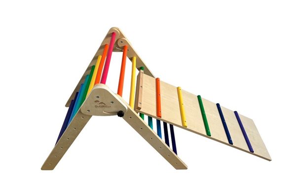 2Kids Toys Piklerové trojúhelník s deskou duhový