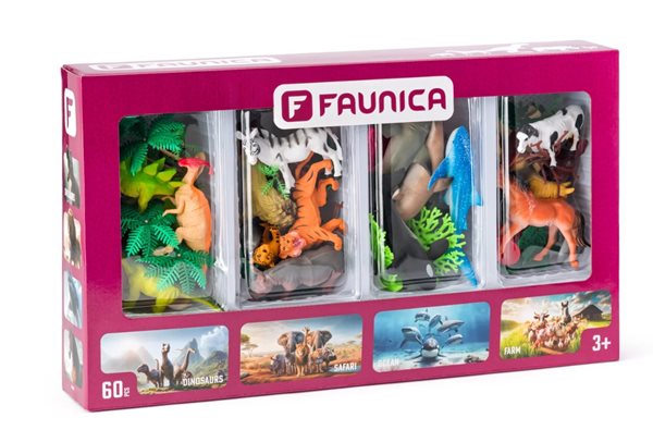 Faunika - Planeta zvířat figurky – sada 4 světů