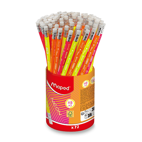 Grafitová tužka MAPED Neon HB s pryží