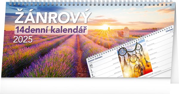 Kalendář stolní 2025 - Žánrový - 14denní - 33 × 14