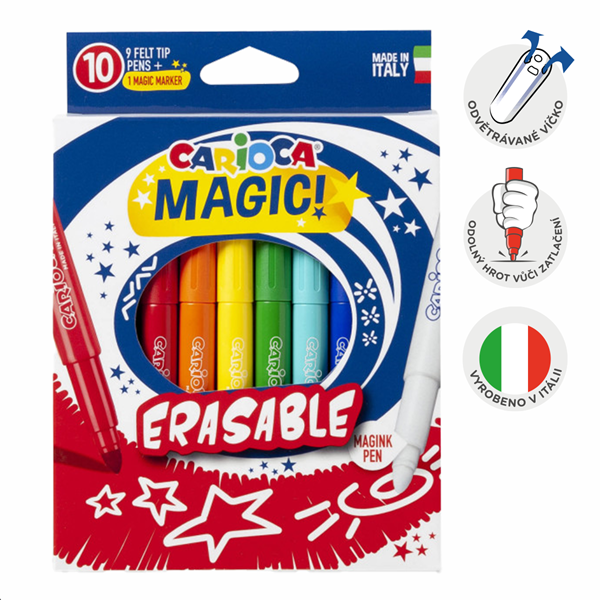 Magické fixy Carioca smazatelné -10 ks