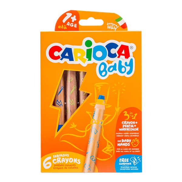 Multifunkční voskovky 3 v 1 Carioca Baby 1+