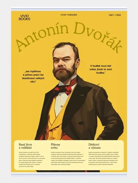 Plátěný obraz Antonín Dvořák 594 × 841 mm - A1