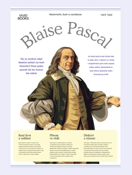 Plátěný obraz Blaise Pascal 594 × 841 mm - A1