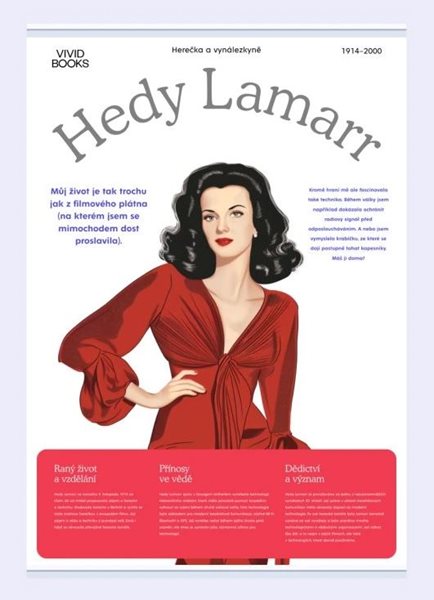 Plátěný obraz Hedy Lamarr 594 × 841 mm - A1