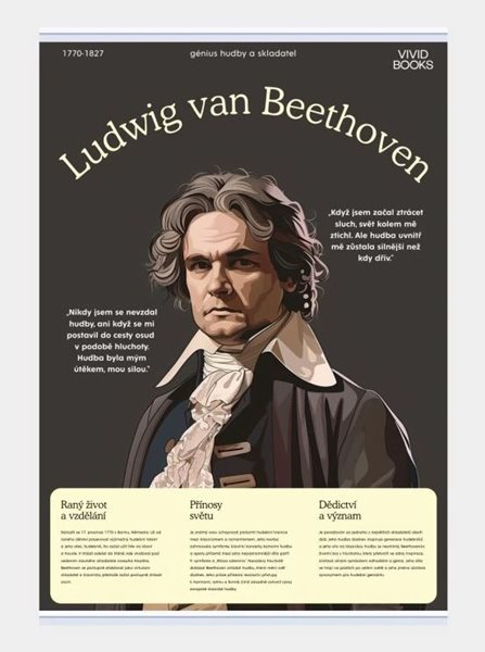 Plátěný obraz Ludwig van Beethoven 1000 × 1400 mm - B0