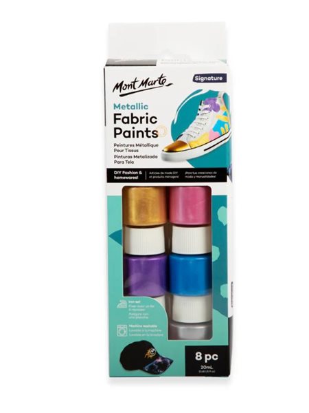 Sada barev na textil METALLIC Mont Marte