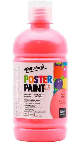 Temperová barva Mont Marte 500 ml - FLUO růžová