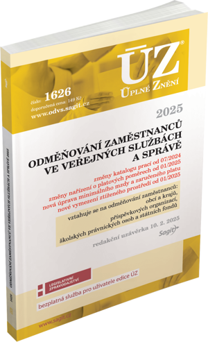 ÚZ 1626 / Odměňování zaměstnanců ve veřejných službách a správě 2025