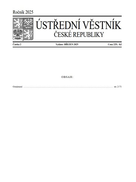 Ústřední věstník ČR 2025/002