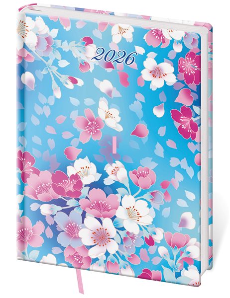 Diář 2026 denní B6 Vario Lyra - Blossom - 12 x 16