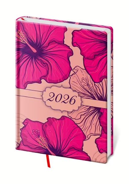 Diář 2026 týdenní A5 Vario Lyra - Hibiscus - 14