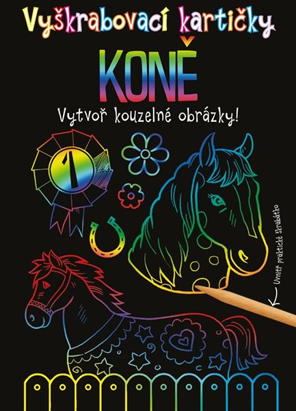 Vyškrabovací kartičky: Koně - Kolektiv - 23x15 cm