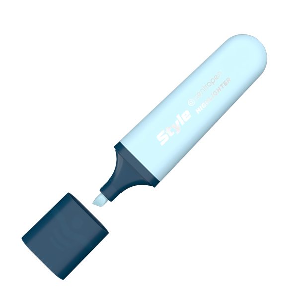 Zvýrazňovač Centropen 6252 STYLE SOFT - modrý