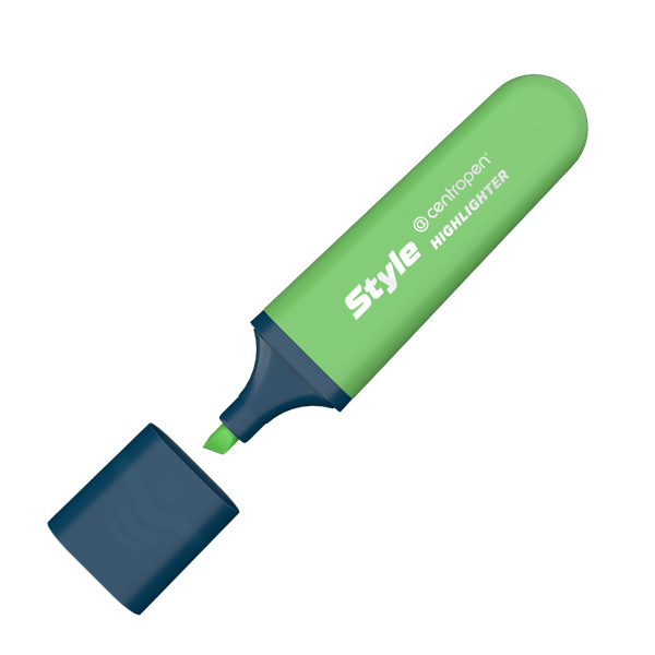Zvýrazňovač Centropen 6252 STYLE SOFT - zelený