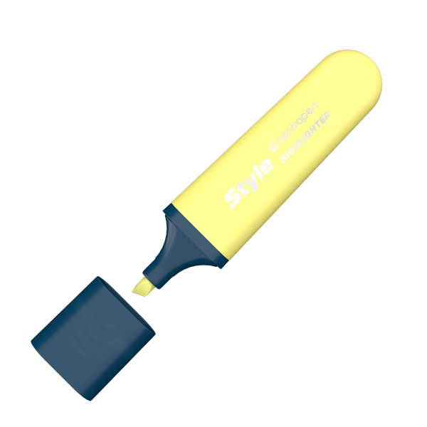 Zvýrazňovač Centropen 6252 STYLE SOFT - žlutý
