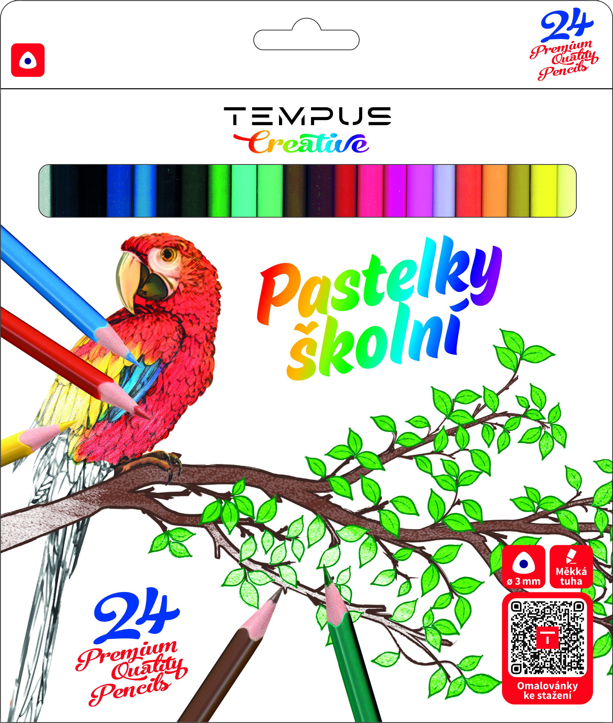 Pastelky Tempus trojhranné - 24 ks