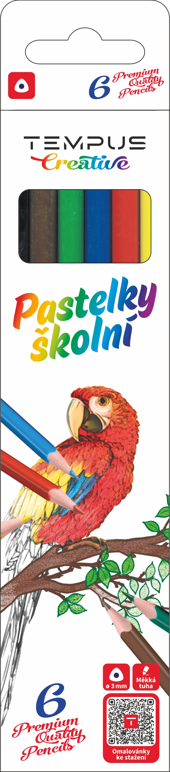 Pastelky Tempus trojhranné - 6 ks