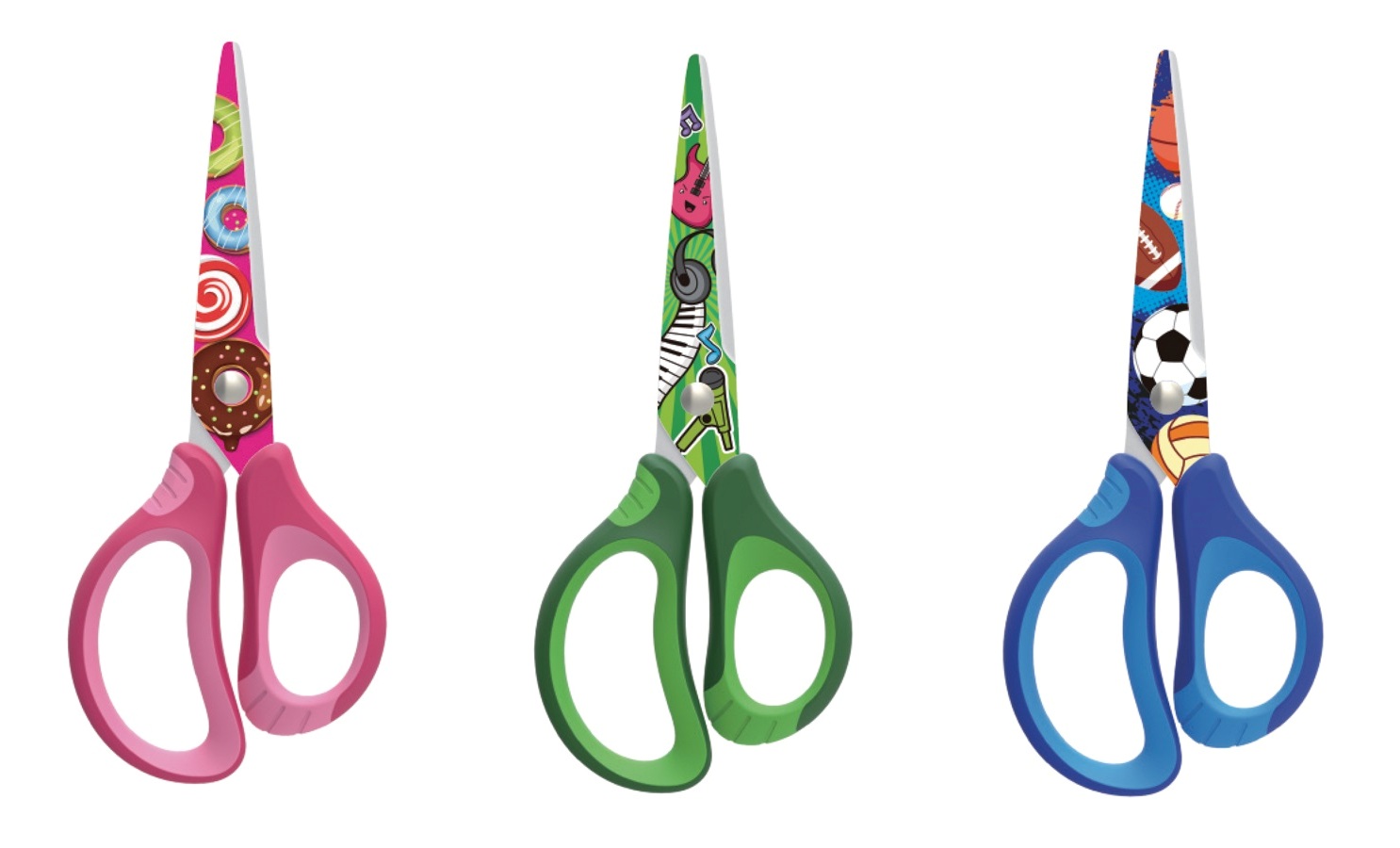 Školní nůžky KEYROAD Tattoo Soft 15 cm - mix motivů